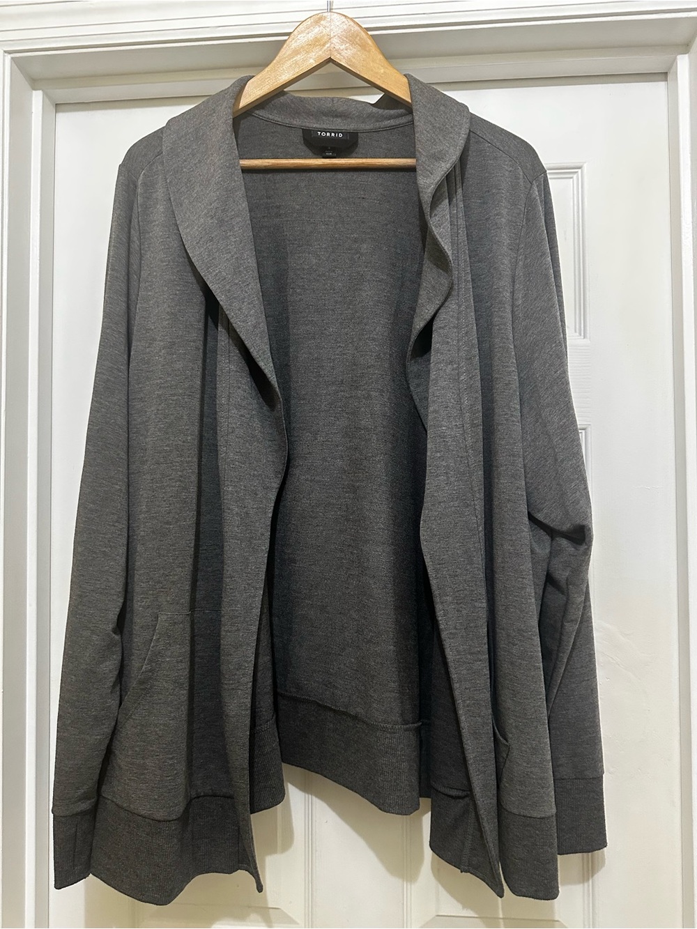 torrid Gray Open-Front Cardigan Sweater